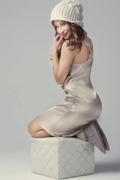 Stretchseide Trägernachthemd PROFUMO D'ORO gold oder schwarz von Gattina