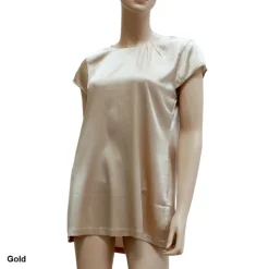 Stretchseide T-Shirt PROFUMO D'ORO gold oder schwarz von Gattina