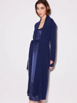 Strick-Hausmantel halblang von Chiara Fiorini mit Wolle und Kaschmir