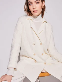 Strickjacke Grobstrick mit Knöpfen von Chiara Fiorini mit Wolle und Kaschmir