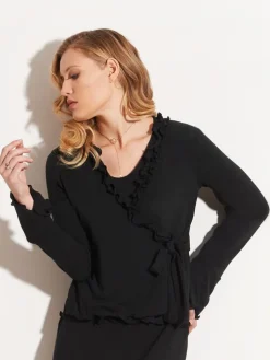 Strickjäckchen schwarz von Chiara Fiorini mit Wolle