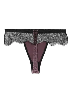 String ANIA SOIE TOURBE violett-schwarz von Cadolle mit Seide