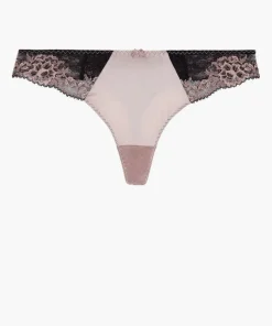 String FEMME GLAMOUR altrosa-schwarz von Aubade mit Seide