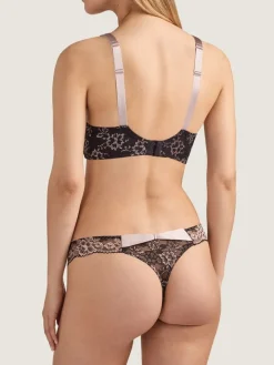 String FEMME GLAMOUR altrosa-schwarz von Aubade mit Seide