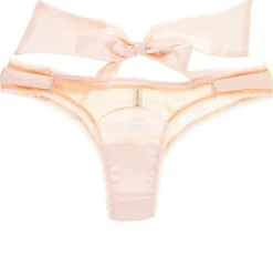 String mit Schleife BUBBLES puder-rosé Mimi Holliday mit Seide