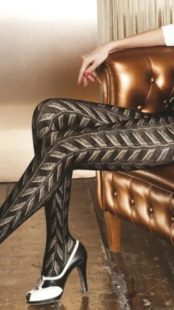 Strumpfhose ACQUAMARINA Häkel-Look von Trasparenze mit Wolle