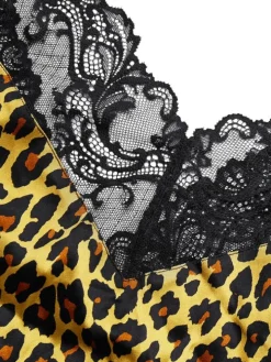 Teddy BODYSHIRT PANTHERE gold-schwarz von Cadolle mit Seide