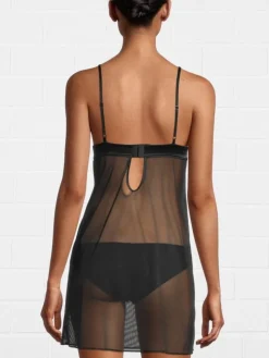 Tüll NEGLIGE mit Spitze schwarz von Oscalito