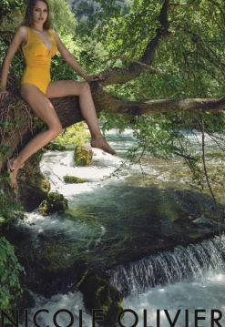 Träger Badeanzug MIDDLE honig-gelb von Nicole Olivier