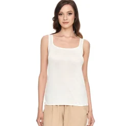 Trägertop aus 100% Wirkseide PURE schwarz oder weiss von Gattina