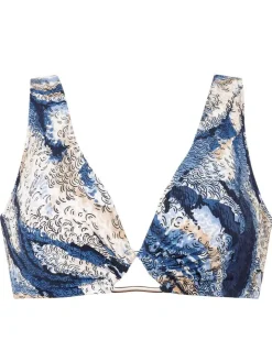 Triangel-Bikini SELENA TIZYA 66 blau-creme von Pain de Sucre