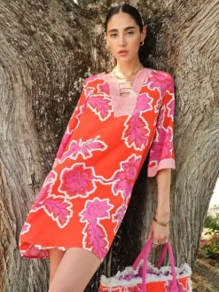 Tunika Aurora Viscose rot-rosa von Chiara Fiorini