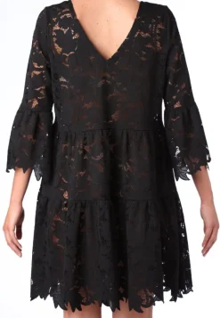 Tunika BARBADOS in schwarz aus Spitze von Ritratti Mare