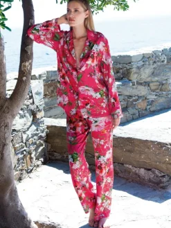 Viscose Pyjama FLOWERS No. 2 fuchsia von Chiara Fiorini