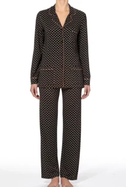Viscose Pyjama TRENDY schwarz gepunktet von Ritratti
