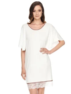 Viscose Sleepshirt HEDDA kurz mit Spitze von Gattina