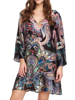 Viscose Tunika ORNELLA aubergine-bunt von Gattina