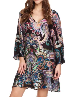 Viscose Tunika ORNELLA aubergine-bunt von Gattina