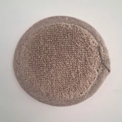 Waschschwamm Halbleinen Frottee taupe von Aleta