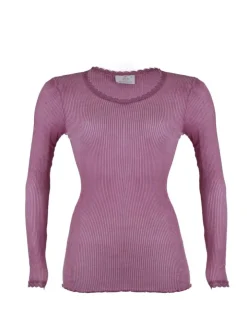 Wolle-Seide Langarm Shirt BREEZE M/L gerippt von Madiva Ecofuture®