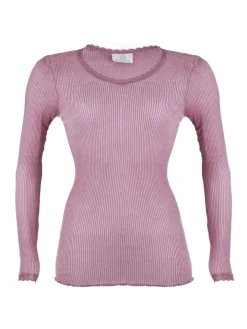 Wolle-Seide Langarm Shirt BREEZE M/L gerippt von Madiva Ecofuture®