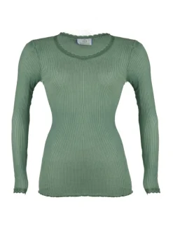 Wolle-Seide Langarm Shirt BREEZE M/L gerippt von Madiva Ecofuture®