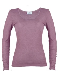 Wolle-Seide Langarm Shirt RUGIADA ML pflanzlich gefärbt von Madiva Ecofuture®