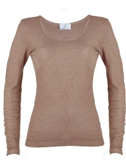 Wolle-Seide Langarm Shirt RUGIADA ML Pflanzenfarbe von Madiva Ecofuture®