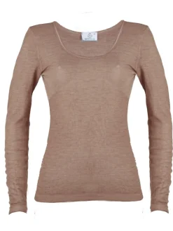 Wolle-Seide Langarm Shirt RUGIADA ML Pflanzenfarbe von Madiva Ecofuture®