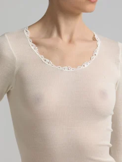 Wolle-Seide Rippjersey Shirt BASILIA von Boglietti