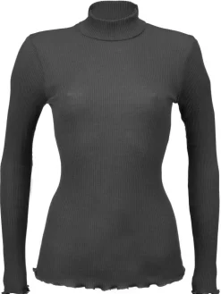 Wolle-Seide ROLLKRAGEN SHIRT gerippt von Artimaglia