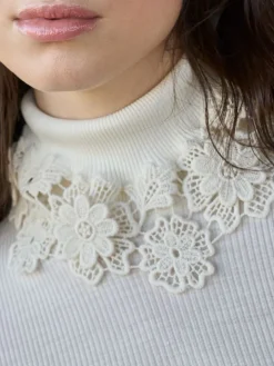 Wolle-Seide Rollkragenshirt BRIANNA weiss von Boglietti