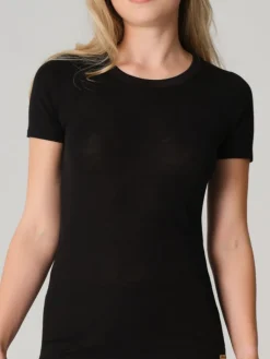 Wolle-Seide Rundhals T-SHIRT uni 7501 comazo|earth