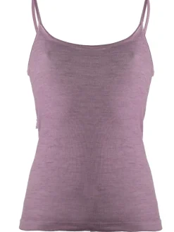 Wolle-Seide Spaghetti Top RUGIADA S/S Pflanzenfarbe uni Madiva Ecofuture®