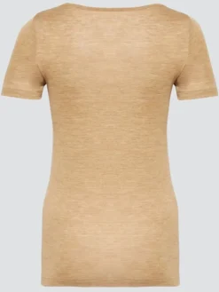 Wolle-Seide T-SHIRT 2703 mit Spitze comazo|earth