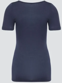 Wolle-Seide T-SHIRT 2703 mit Spitze comazo|earth