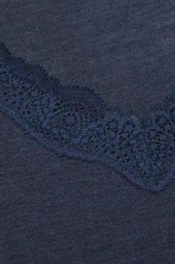 Wolle-Seide T-SHIRT 2703 mit Spitze comazo|earth